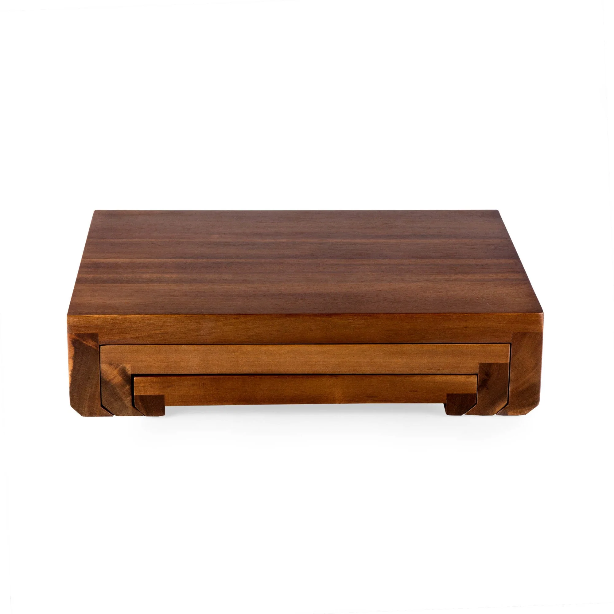 Etage Set Of 3 Acacia Serving Pedestals - Image 7
