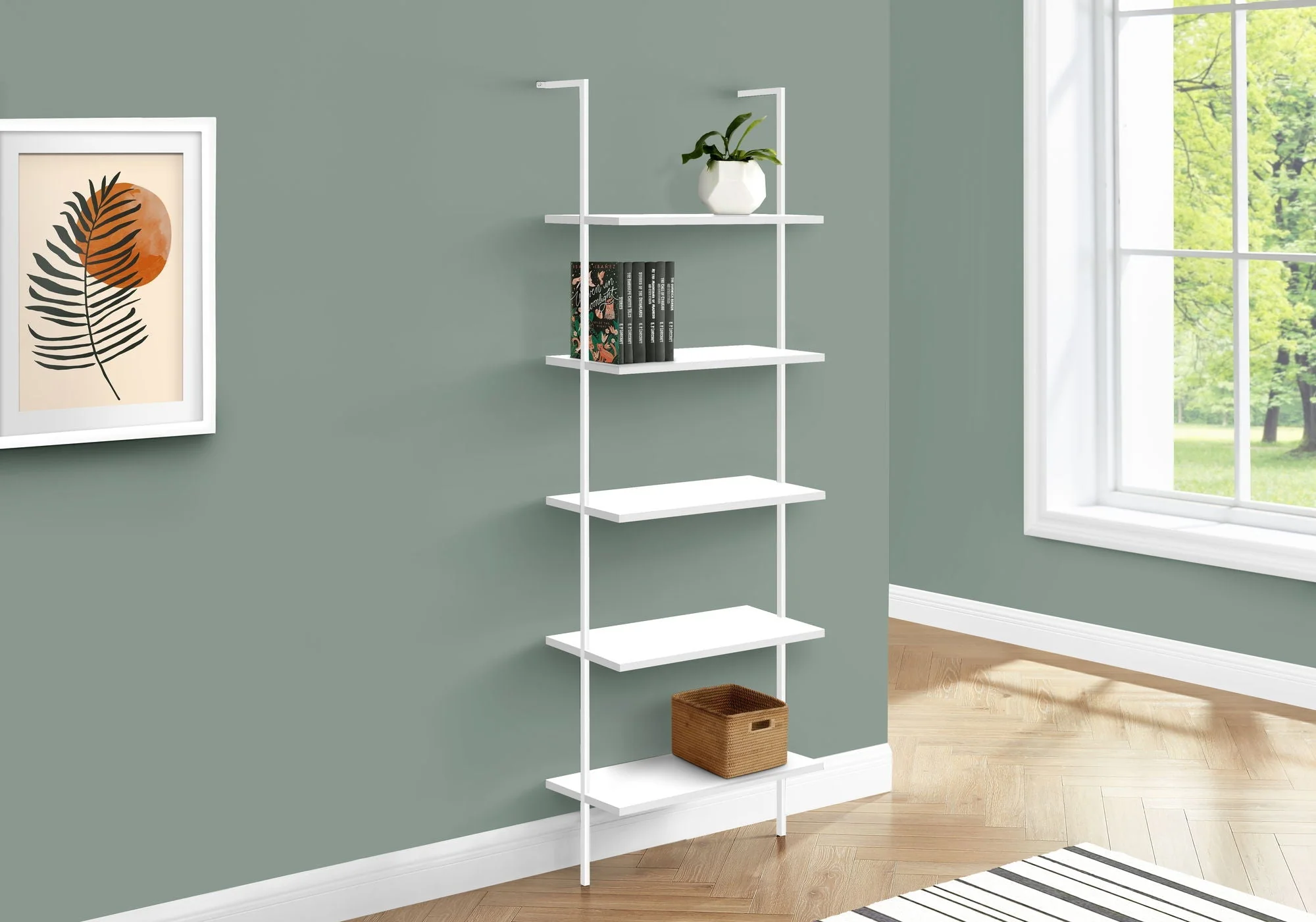 Etagere Bookcase Ladder 5 Tier For Office - Image 8