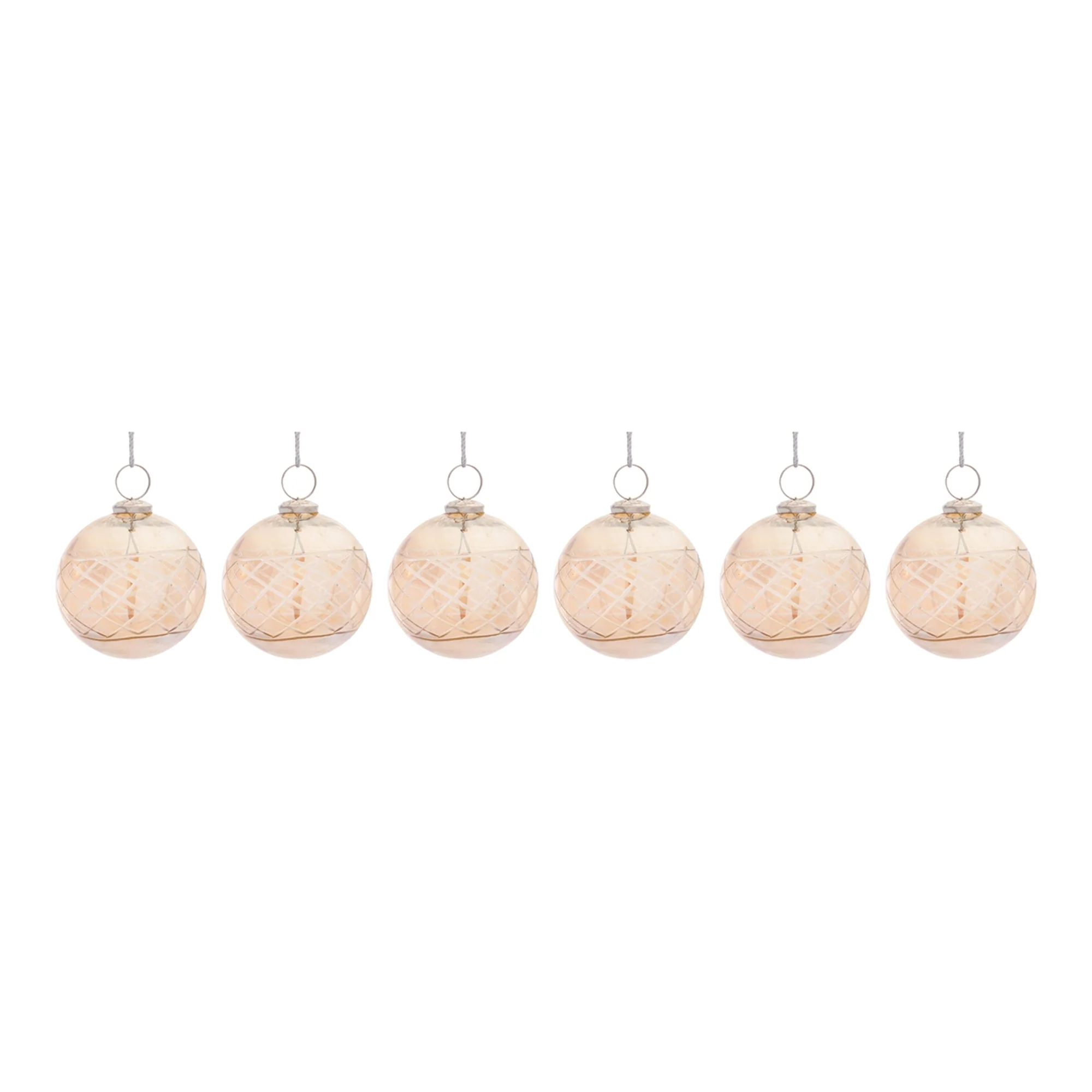 Etched Glass Ball Ornament (Set of 6) - Image 3