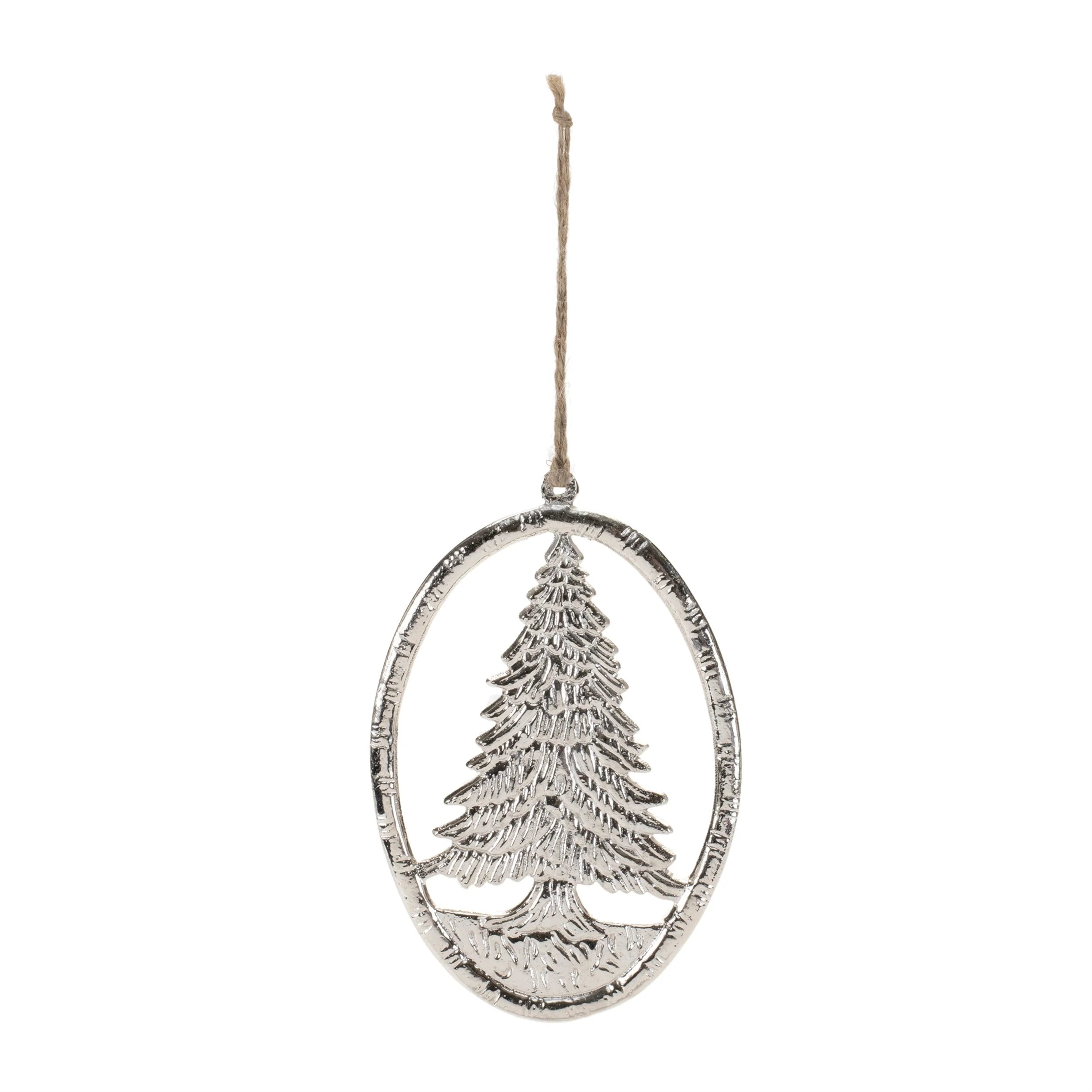 Etched Metal Pine Tree Ornament (Set of 12) - Image 2
