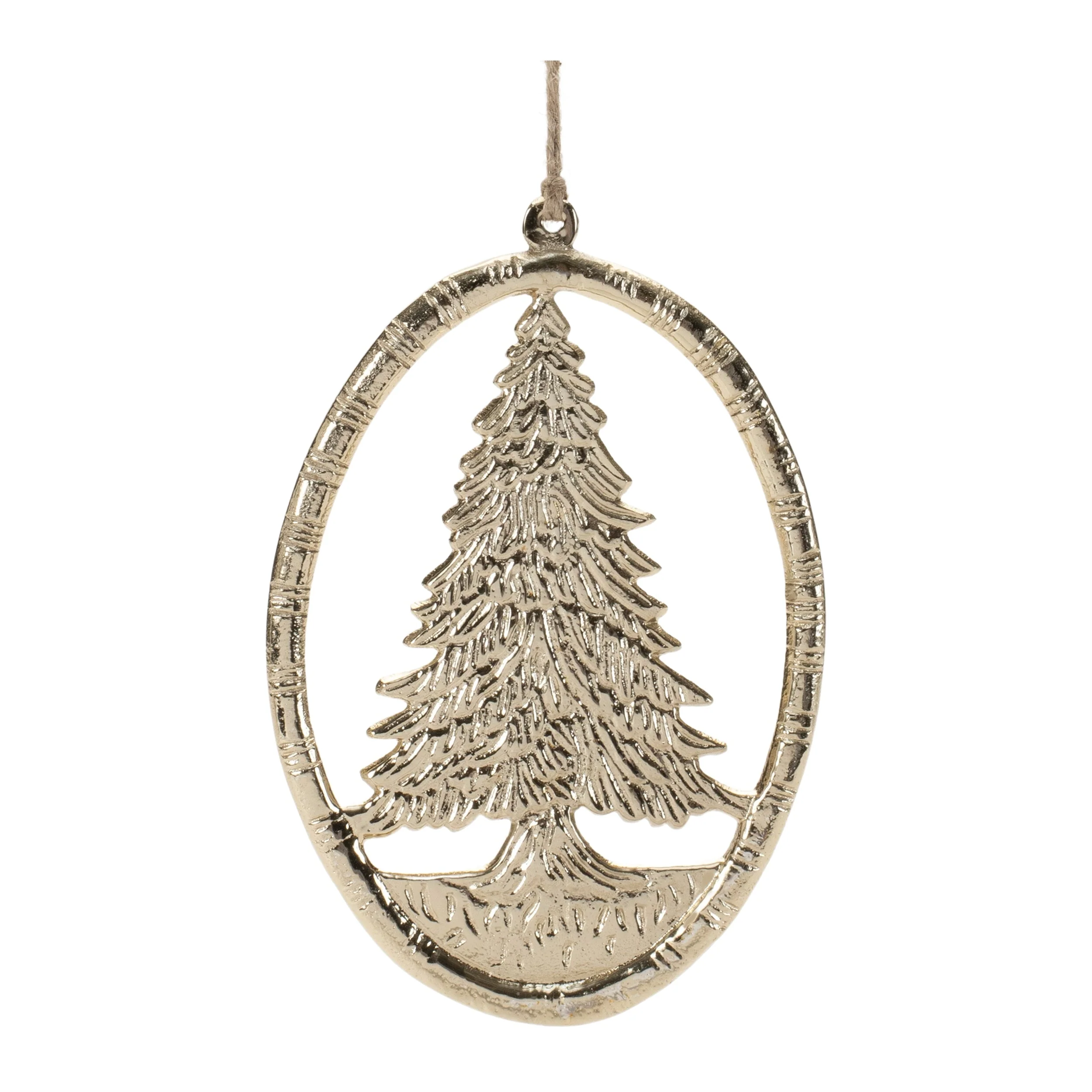 Etched Metal Pine Tree Ornament (Set of 12) - Image 3