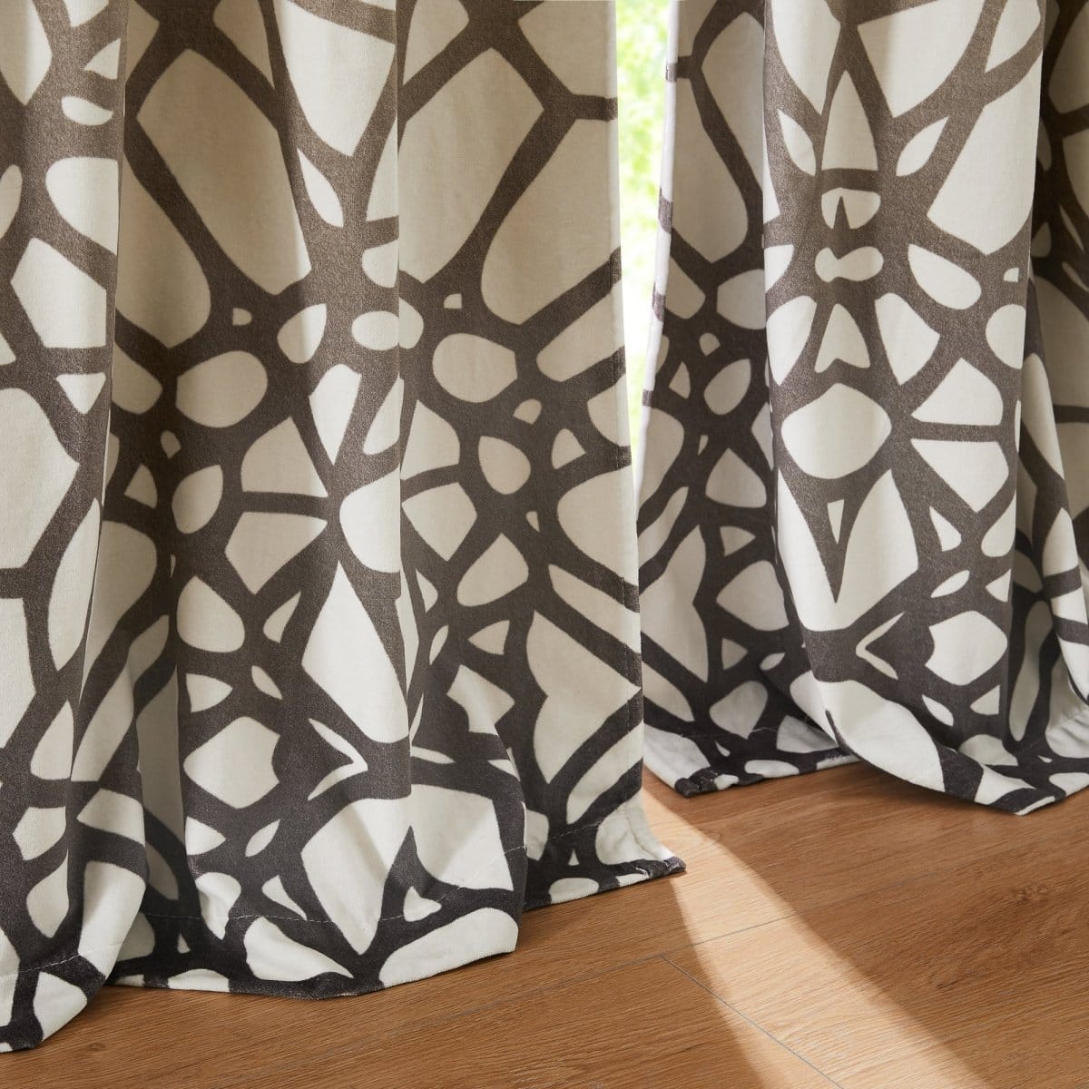 Ethereal Tangle Velvet Blackout Window Curtain Panels - Image 5