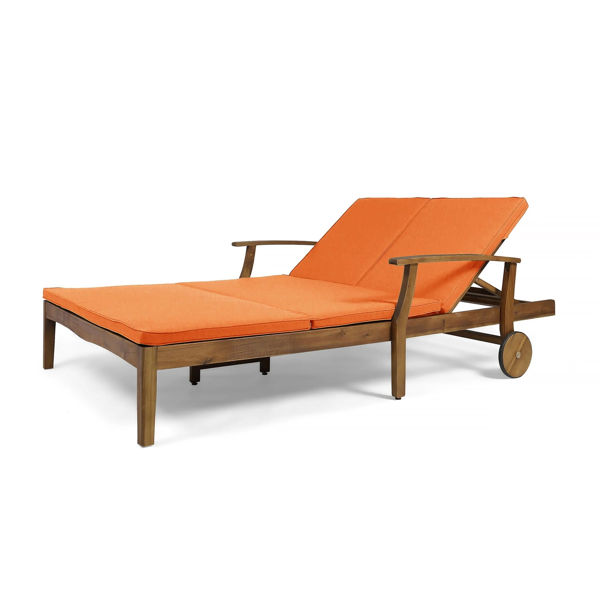 Etherealize - Outdoor Adjustable Double Chaise Lounge With Water Resistant Cushions - Image 2