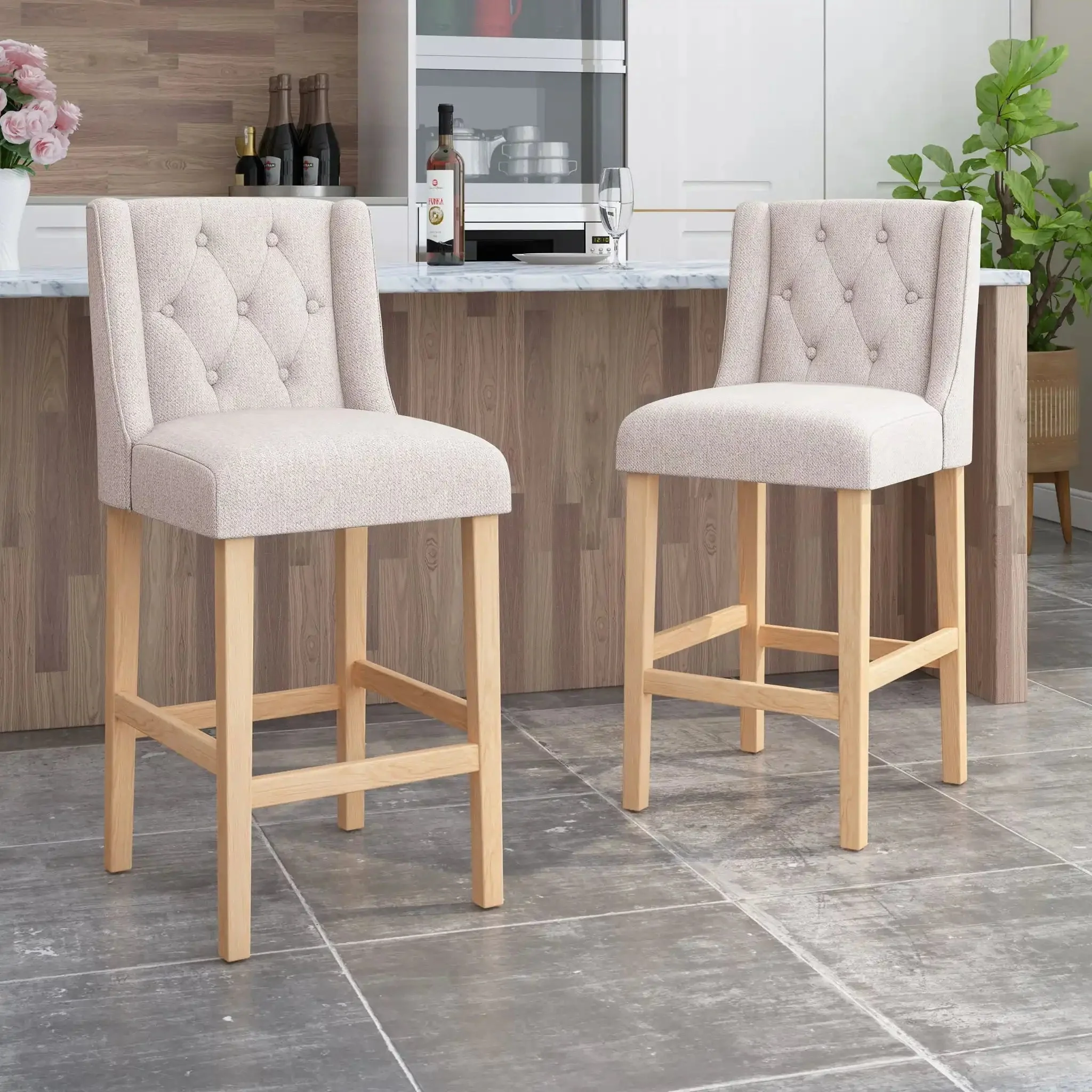 Ethereon - Tufted Counter Stool (Set of 2) - Image 3
