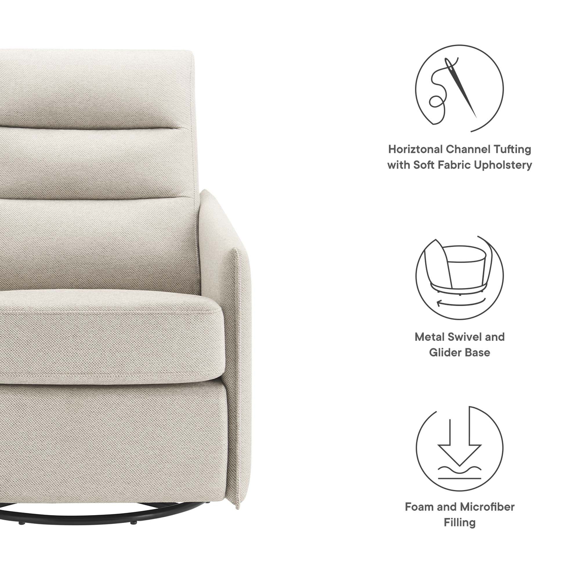 Etta Upholstered Fabric Lounge Chair by Modway - Image 2