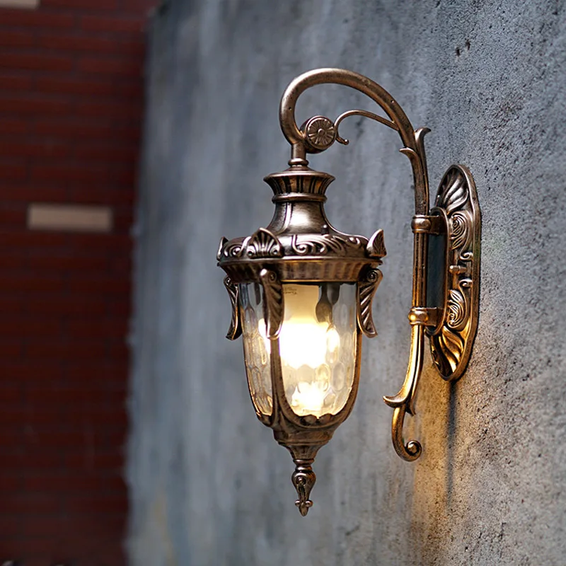 Europe Outdoor Wall Light Retro Garden Porch Lamp Waterproof E27 Balcony Fixture - Image 4