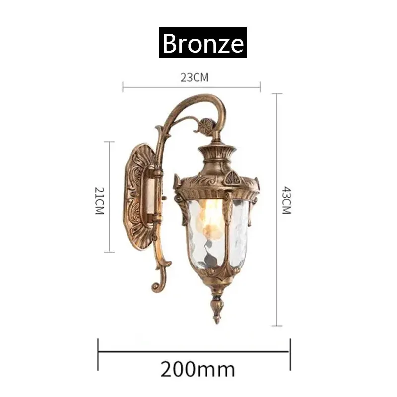 Europe Outdoor Wall Light Retro Garden Porch Lamp Waterproof E27 Balcony Fixture - Image 7