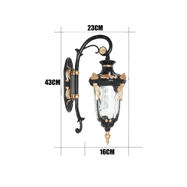 Europe Retro Outdoor Wall Lamp Waterproof American Style Exterior Garden Light - Image 8