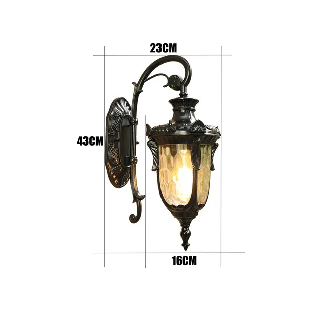 Europe Retro Outdoor Wall Lamp Waterproof American Style Exterior Garden Light - Image 9