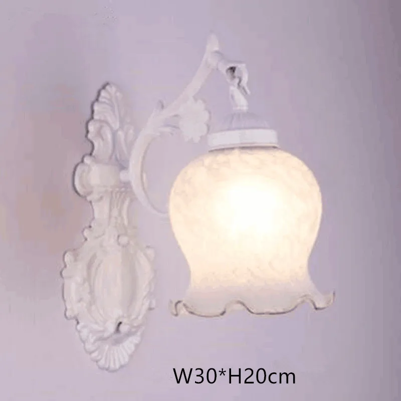 European Retro Wall Lamp Bedroom Bedside Corridor Double Head Bronzing Sconce - Image 14