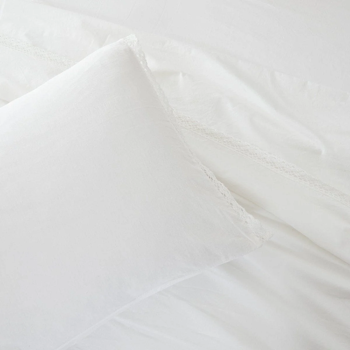 Evelyn Lace Trim Cotton Sheet Set - Image 5