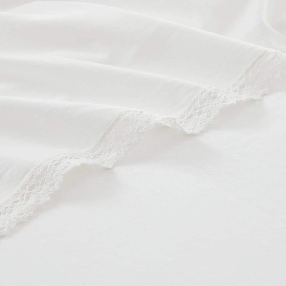 Evelyn Lace Trim Cotton Sheet Set - Image 6