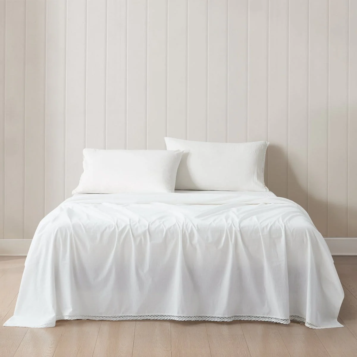 Evelyn Lace Trim Cotton Sheet Set - Image 9