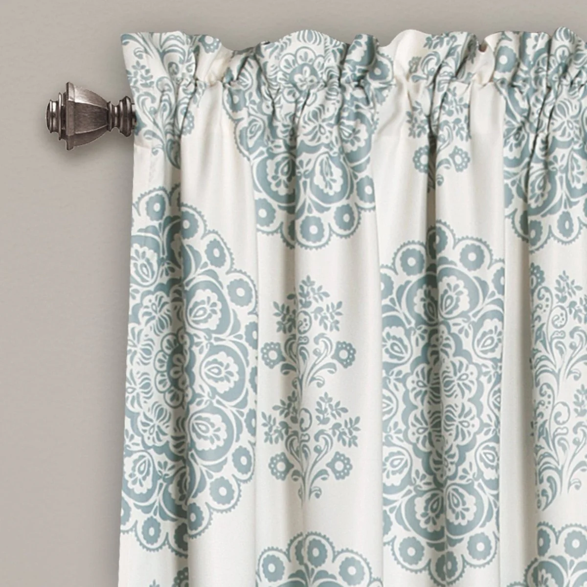 Evelyn Medallion Light Filtering Window Curtain Set - Image 4
