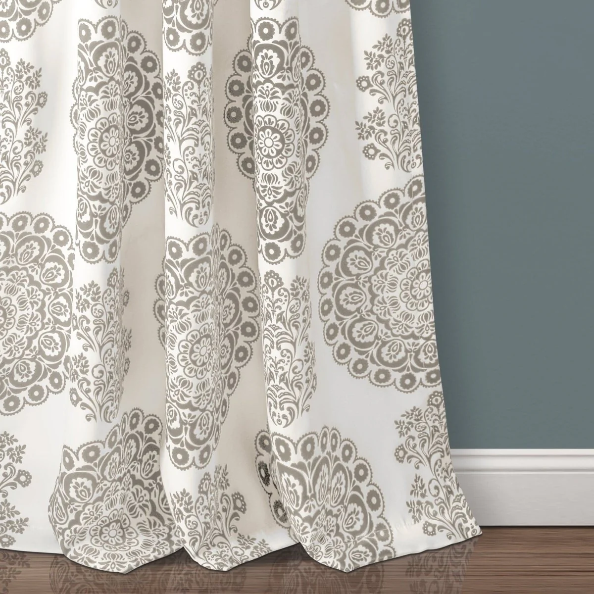 Evelyn Medallion Light Filtering Window Curtain Set - Image 9