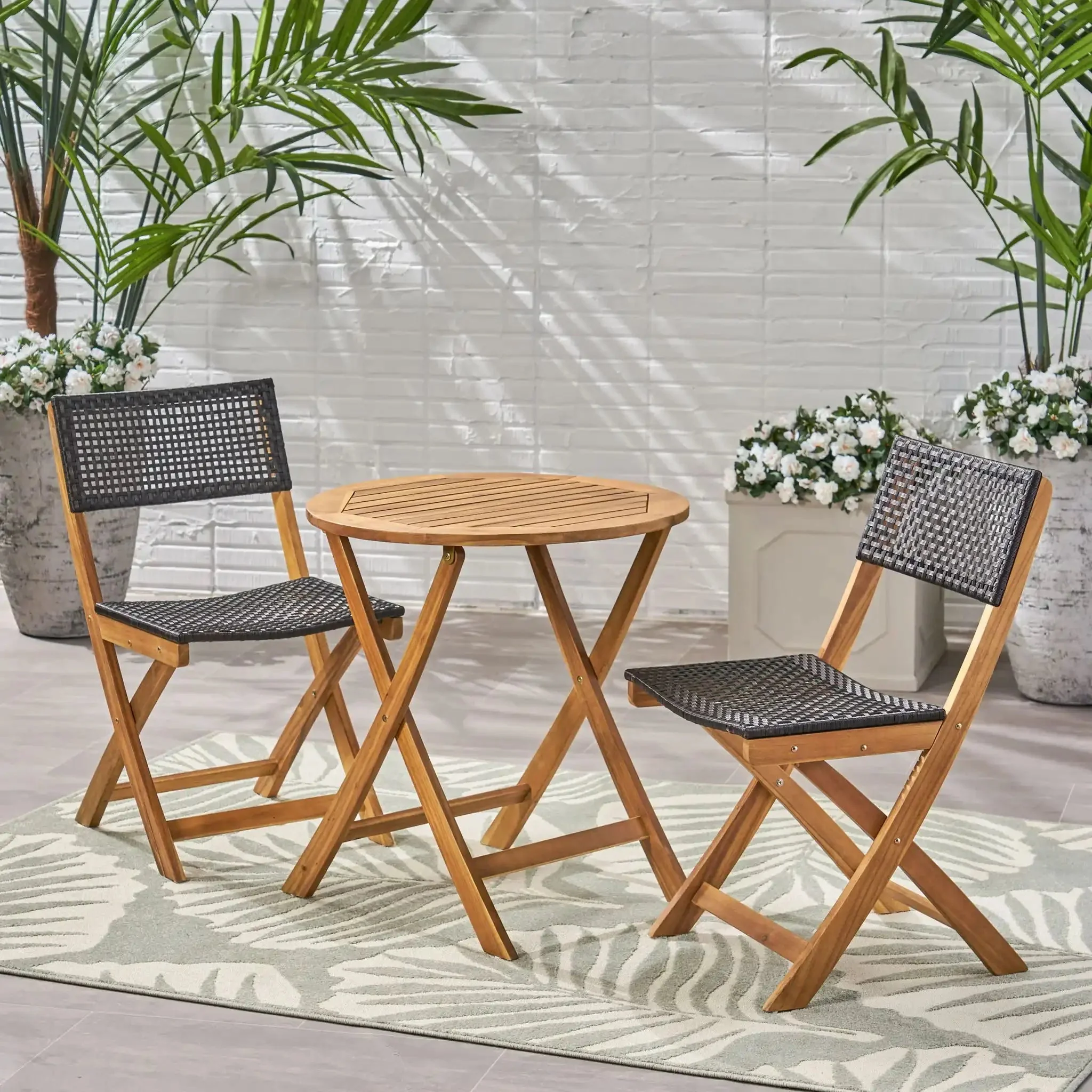 Ever - Outdoor Dining Set With Dining Table And 2 Chair - Image 3