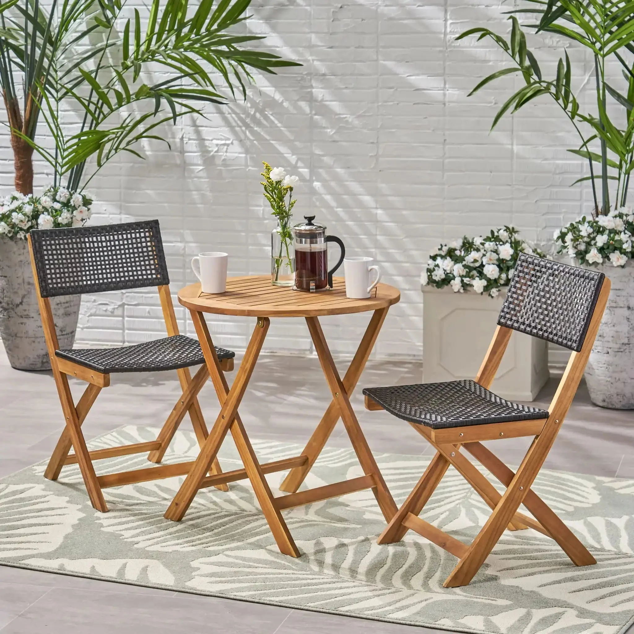 Ever - Outdoor Dining Set With Dining Table And 2 Chair - Image 4