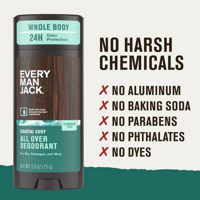 Every Man Jack All Over Solid Deodorant Coastal Surf 2.6oz - New - Image 7