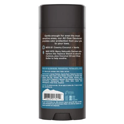 Every Man Jack All Over Solid Deodorant Coconut + Vanilla 2.6oz - Image 11