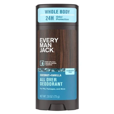 Every Man Jack All Over Solid Deodorant Coconut + Vanilla 2.6oz - Image 2