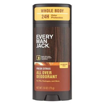 Every Man Jack All Over Solid Deodorant Fresh Citrus 2.6oz - Image 2