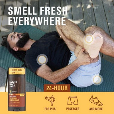 Every Man Jack All Over Solid Deodorant Fresh Citrus 2.6oz - Image 5