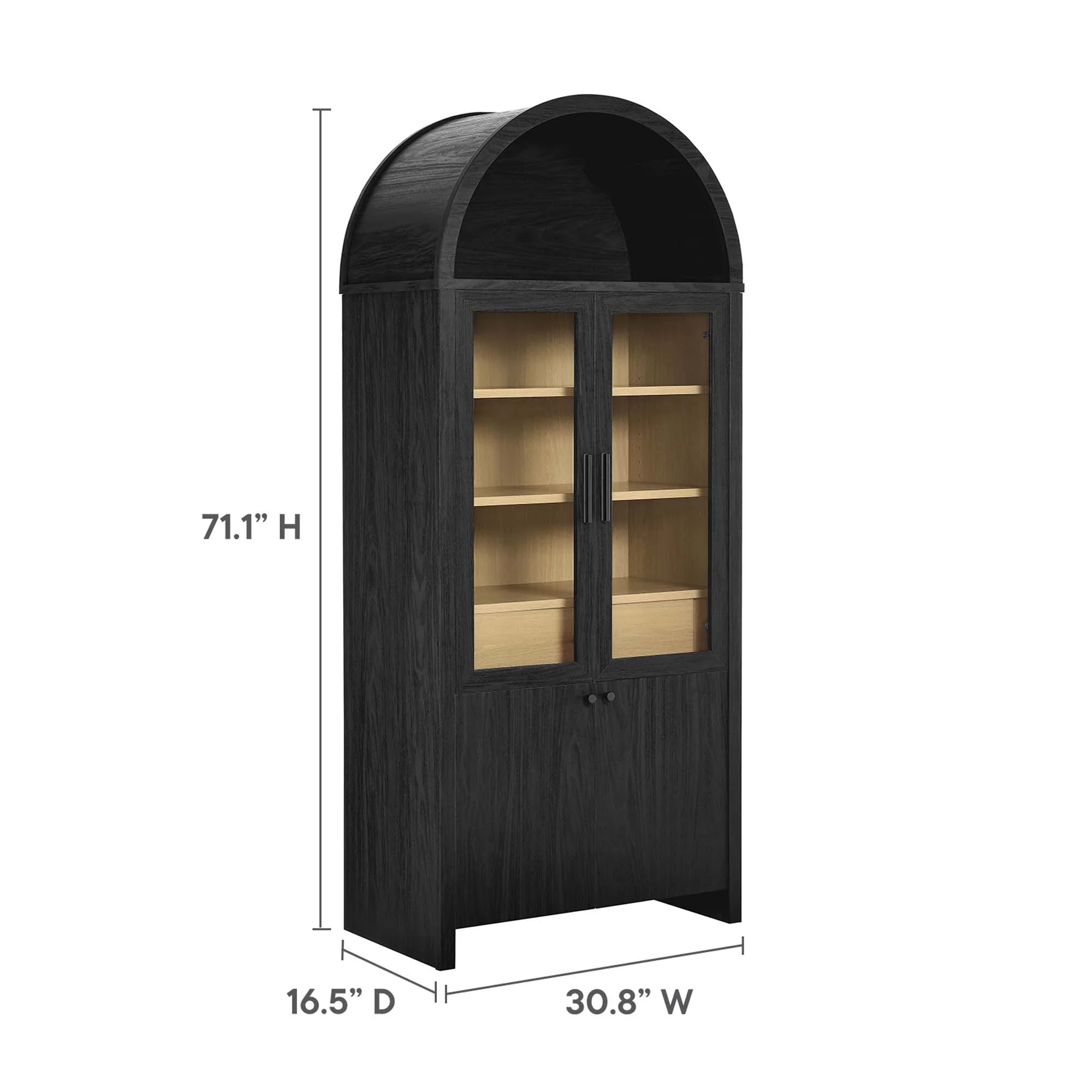 Evie Arched Tall Display Cabinet by Modway - Image 3