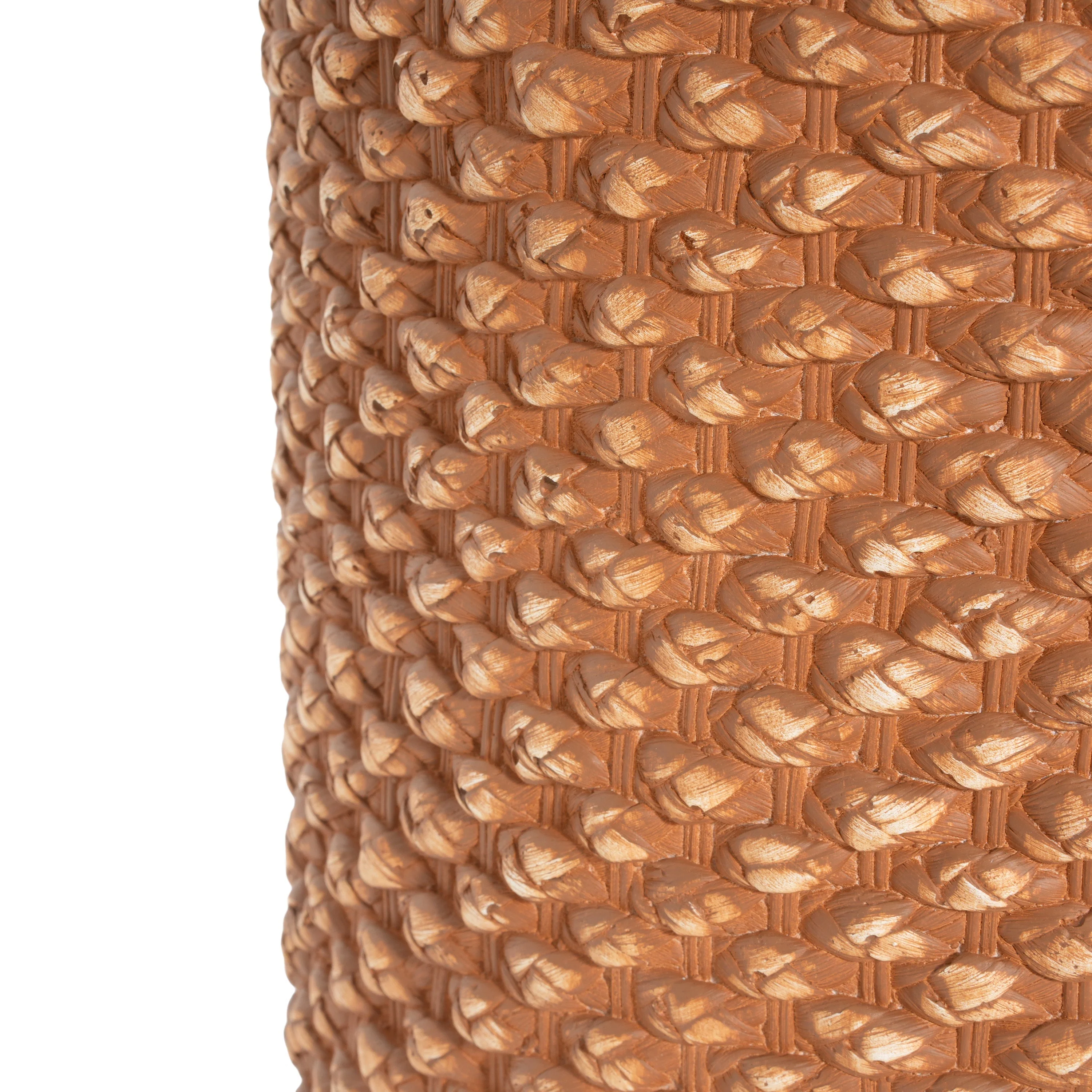 Evie Outdoor Patio Round MGO Side Table Brown - Image 12