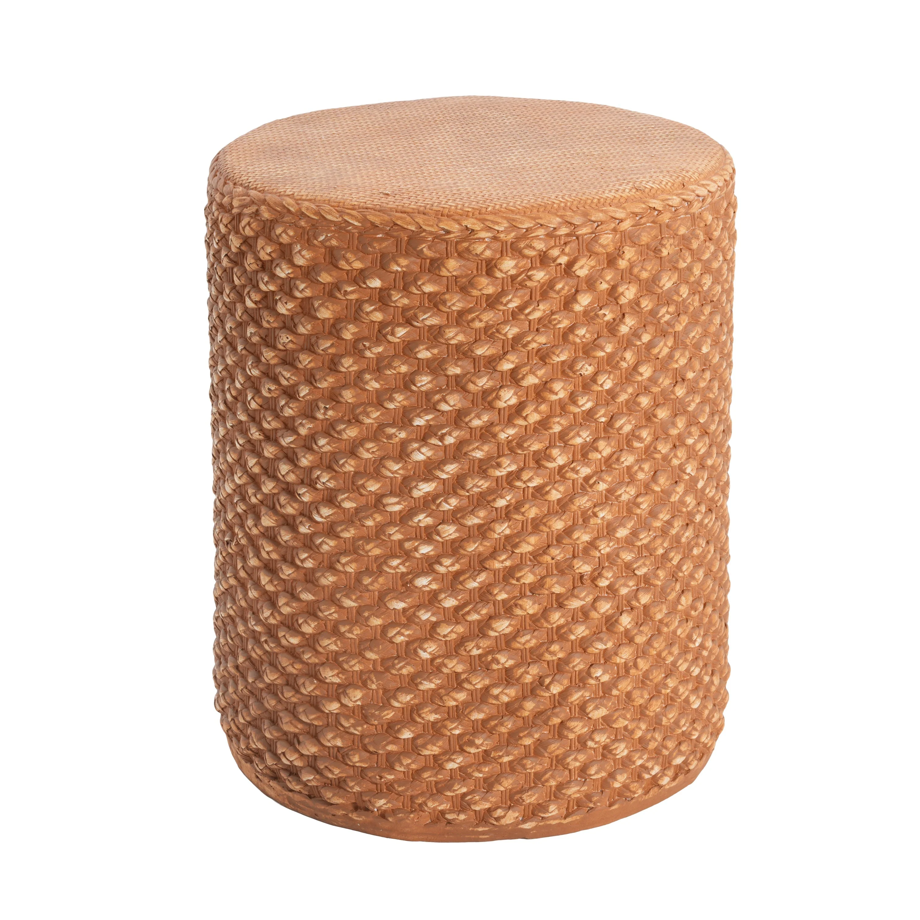 Evie Outdoor Patio Round MGO Side Table Brown - Image 6