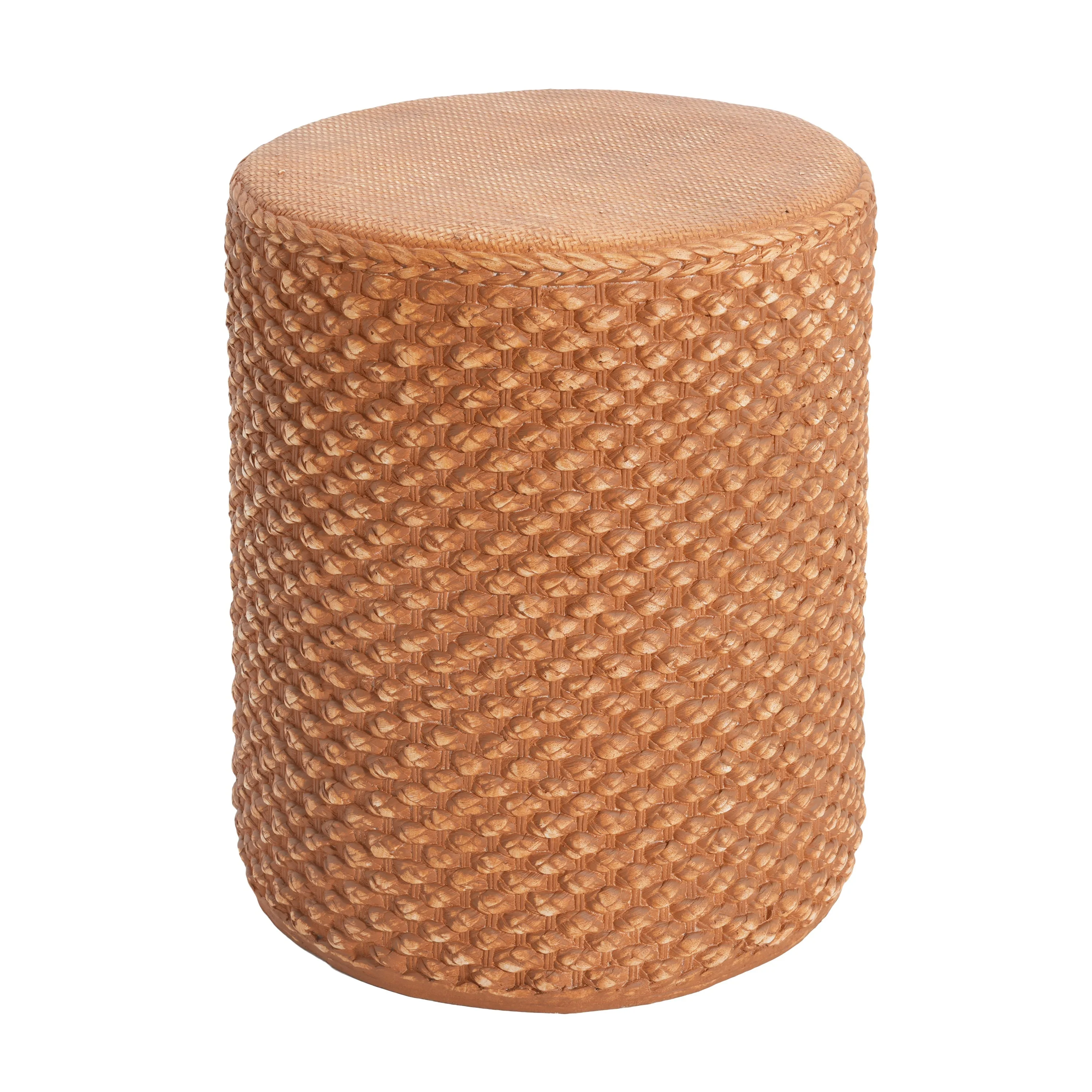 Evie Outdoor Patio Round MGO Side Table Brown - Image 8