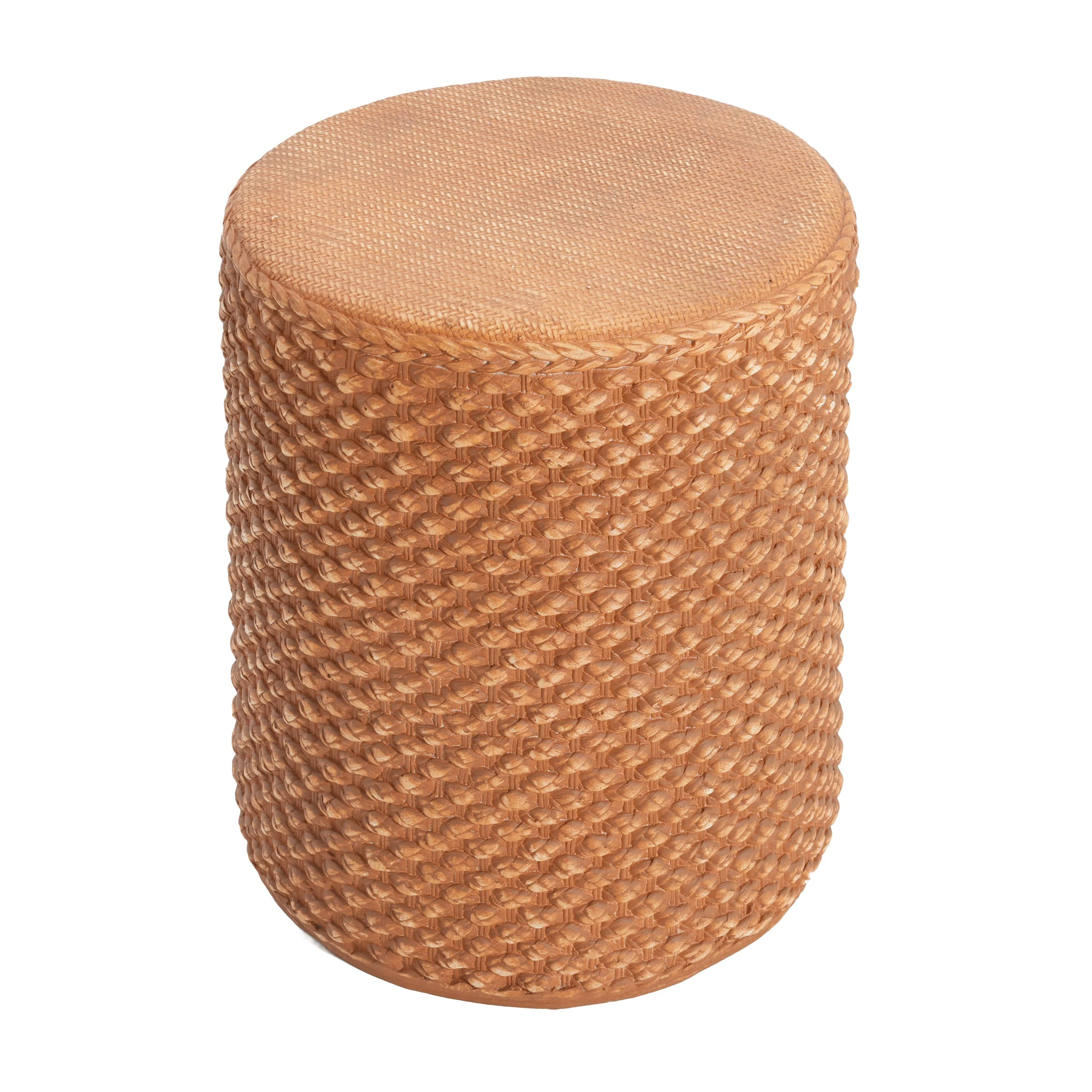 Evie Outdoor Patio Round MGO Side Table Brown - Image 9