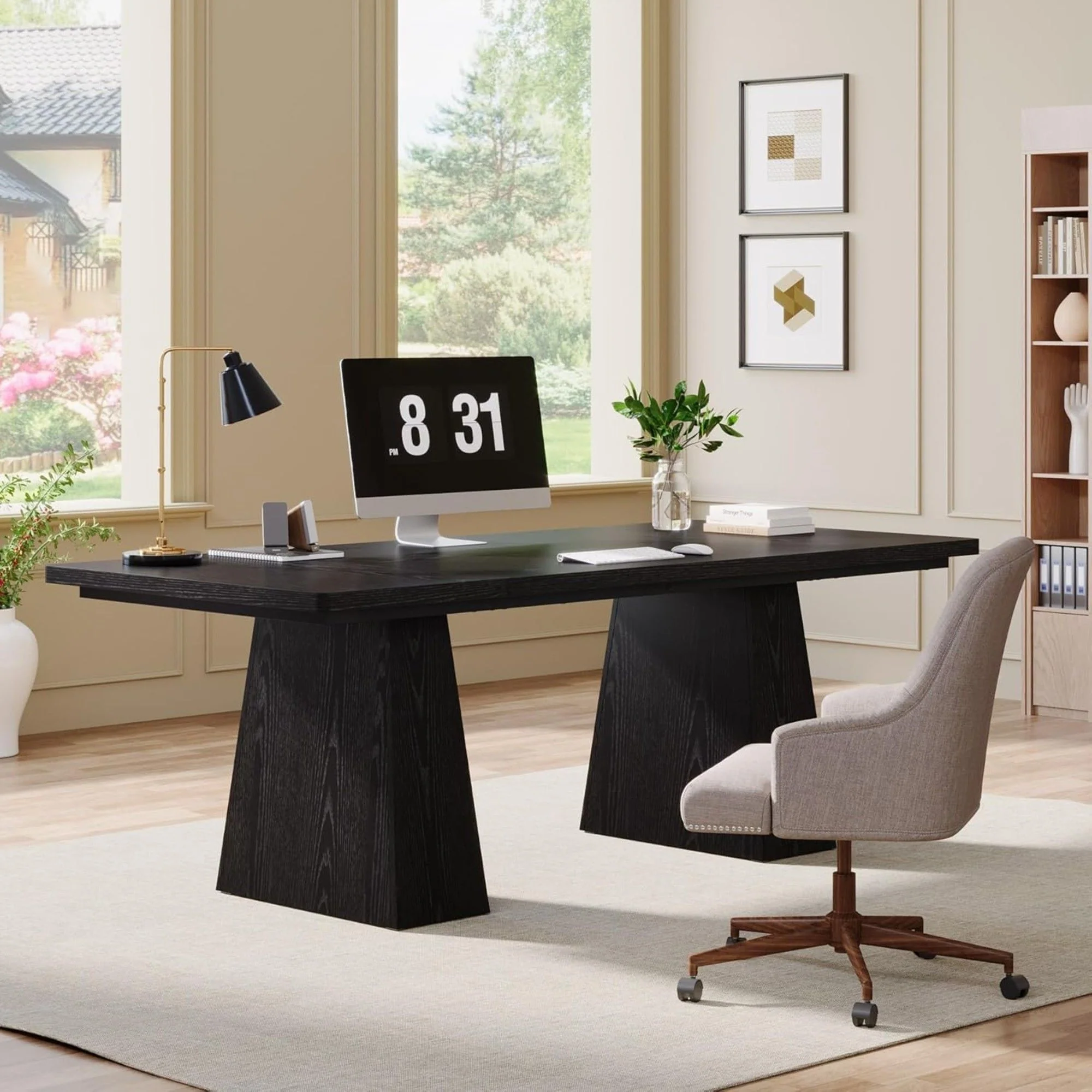 Executive Desk, Workstation With Double Pedestal For Home Office - Image 6