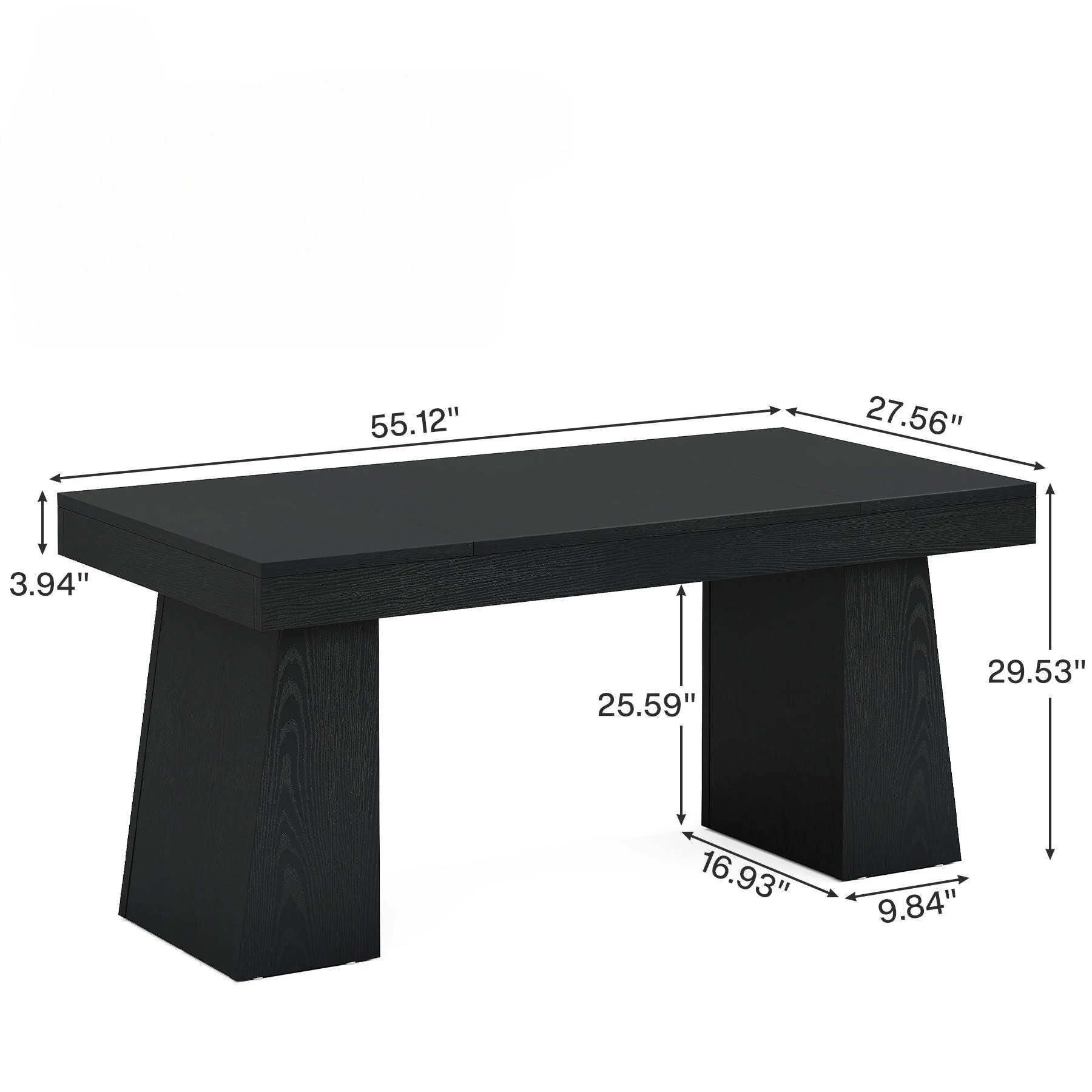 Executive Desk, Workstation With Double Trapezoid Base - Image 7