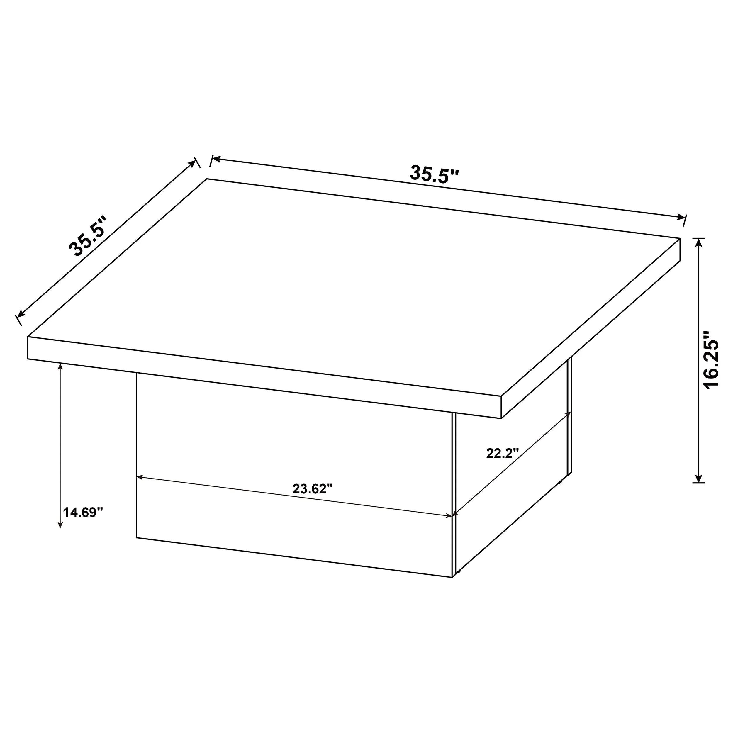 Exeter Mango Square Coffee Table - Image 6