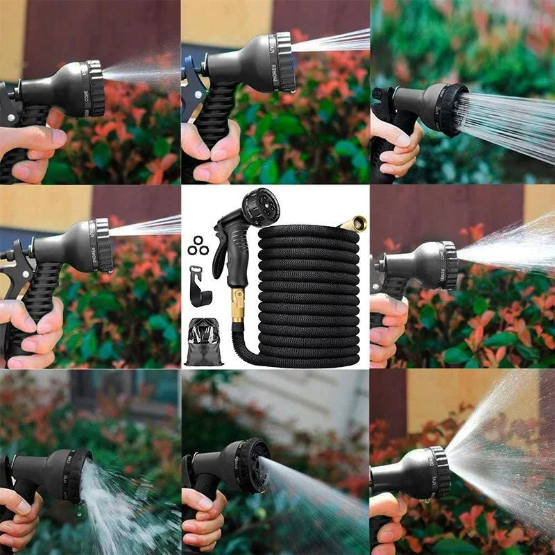 Expandable Garden Hose Flexible Water Hose with 8 Spray Nozzle Lightweight - Image 3