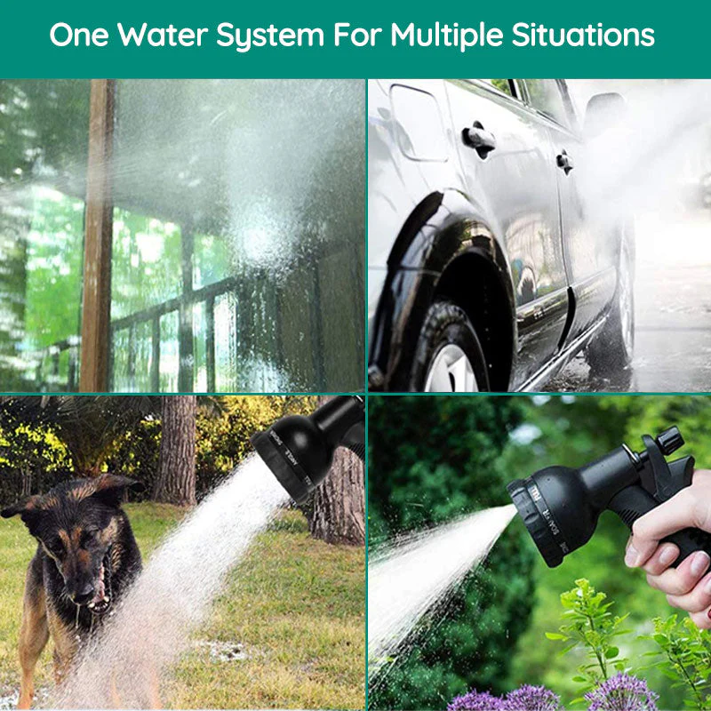 Expandable Garden Hose Flexible Water Hose with 8 Spray Nozzle Lightweight - Image 5