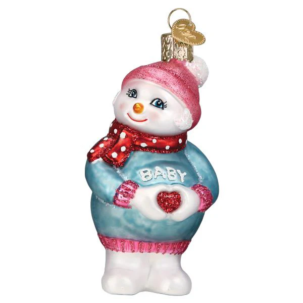 Expectant Snowlady Ornament - Image 3