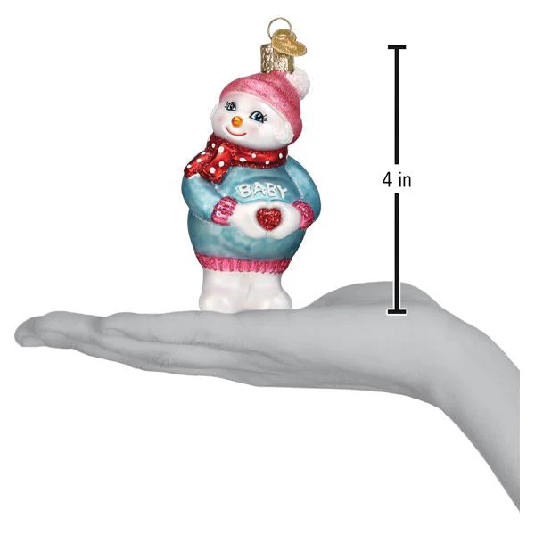 Expectant Snowlady Ornament - Image 6