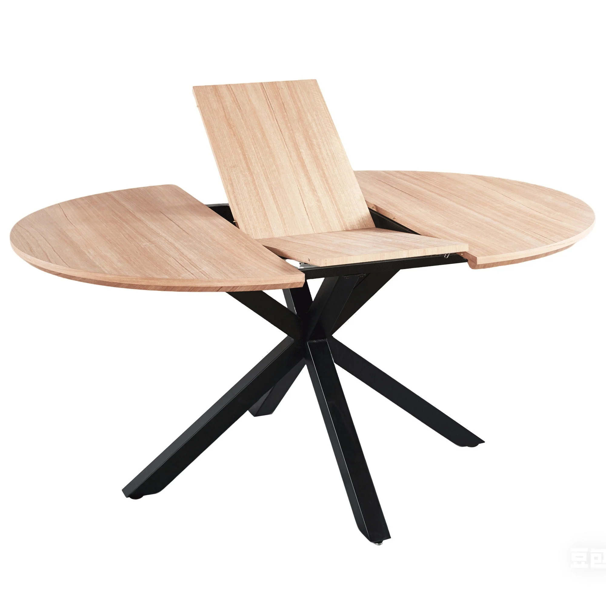 Extendable Round Dining Table - Oak - Image 2