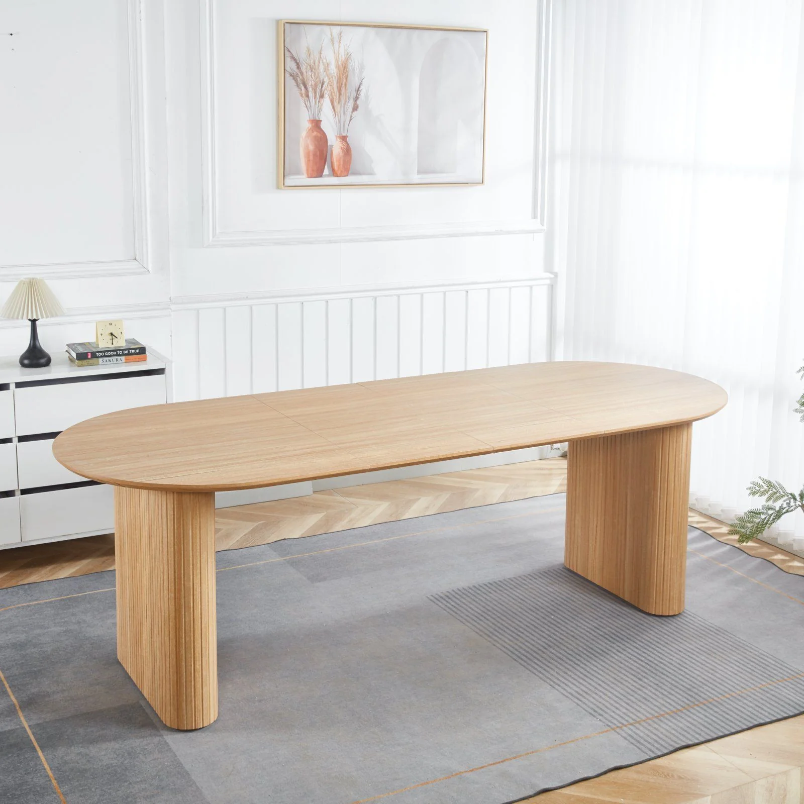 Extensible Dining Table, Suitable For 4 - 6 People - Oak - Image 2