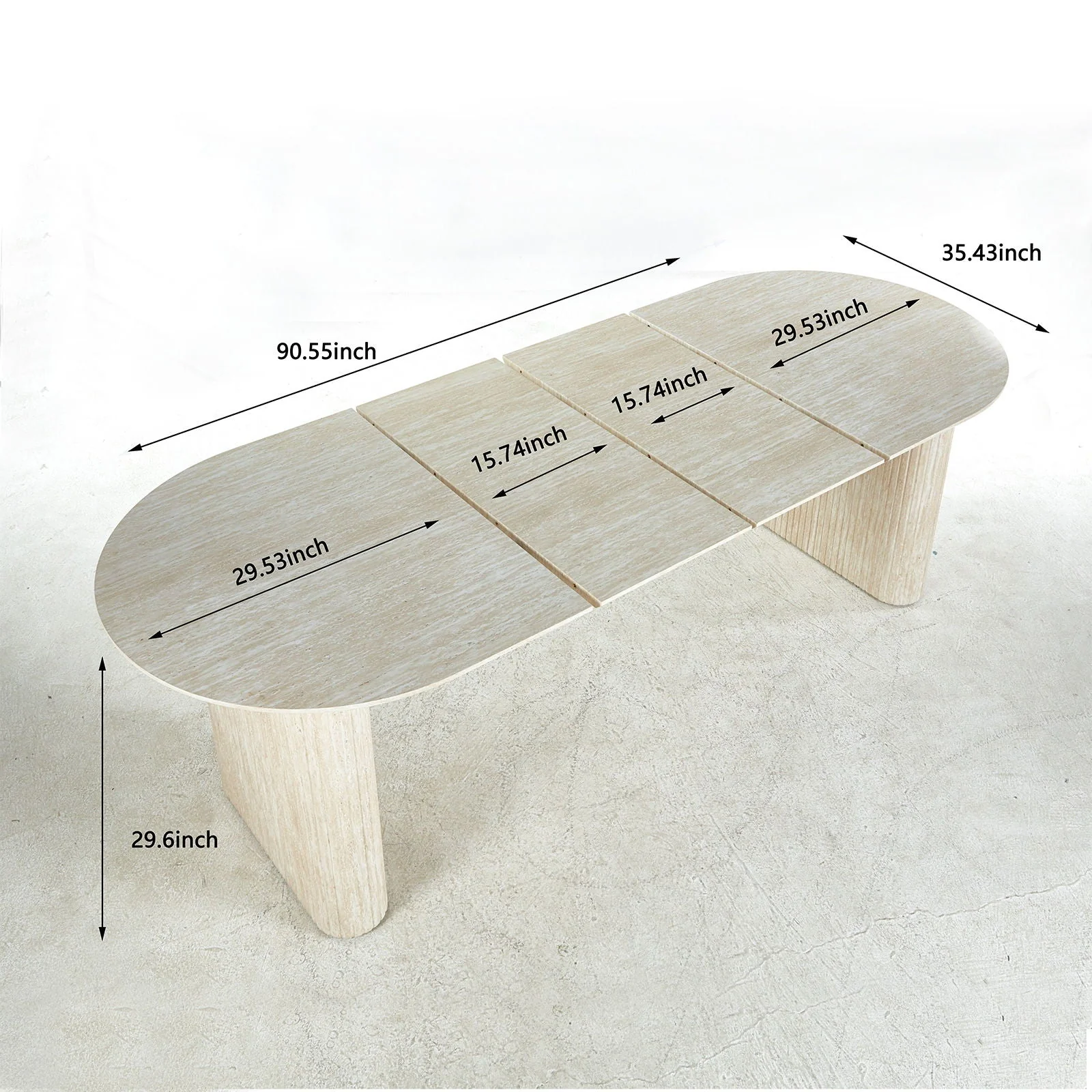 Extensible Table Leg For Dining - Ameican White Oak - Image 4