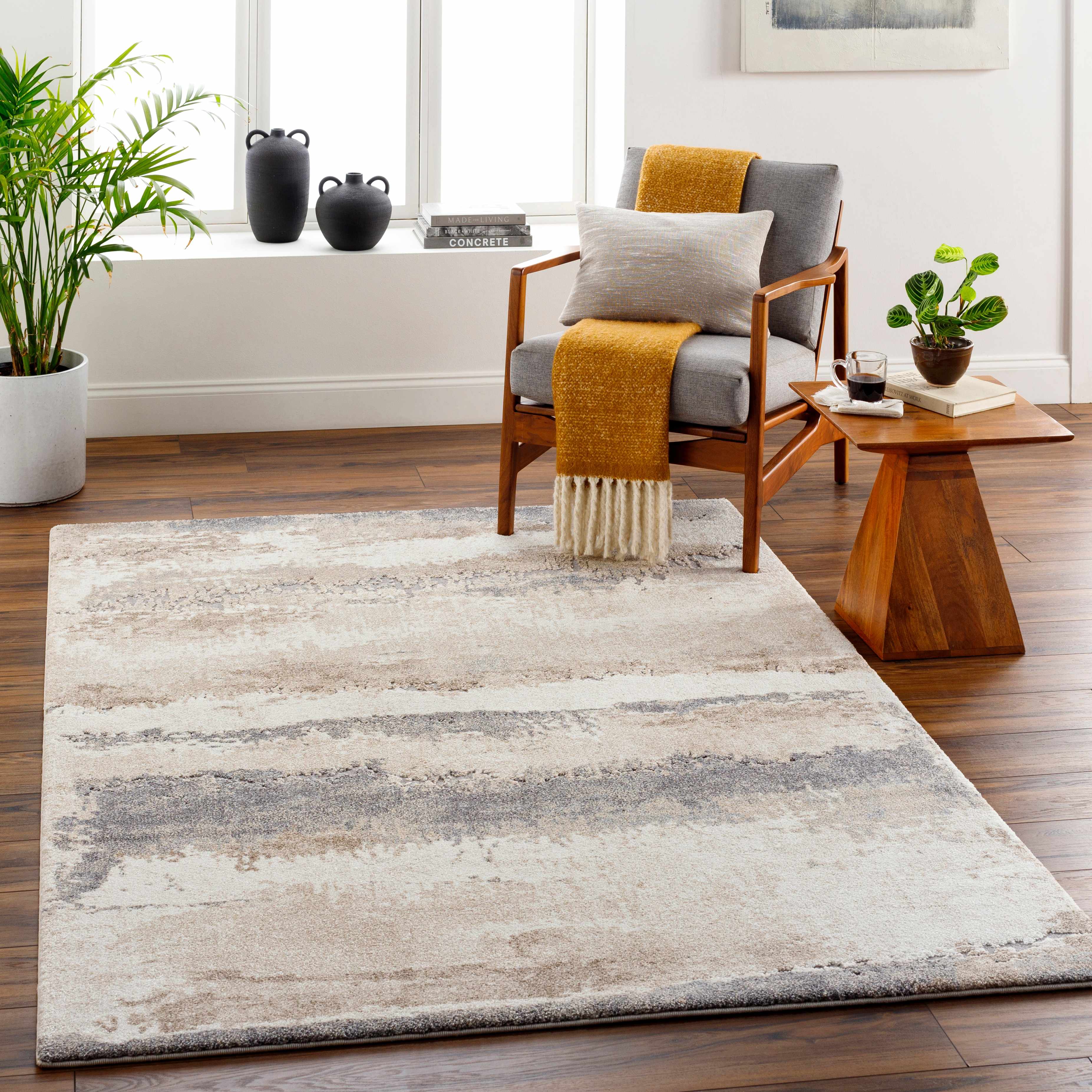 Ezell Abstract Thick Rug - Image 2