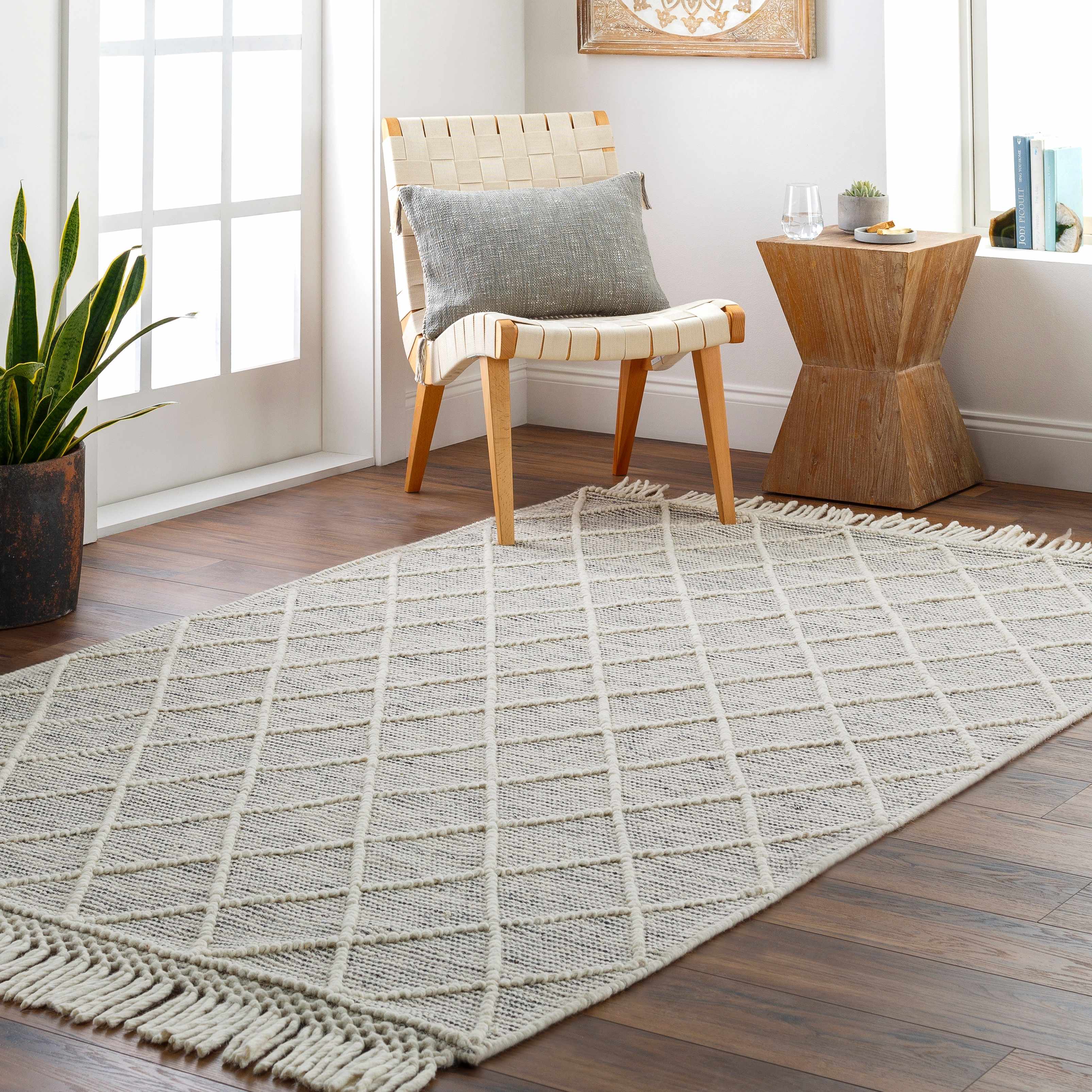 Ezria Wool Rug with Tassels - Clearance - Image 3