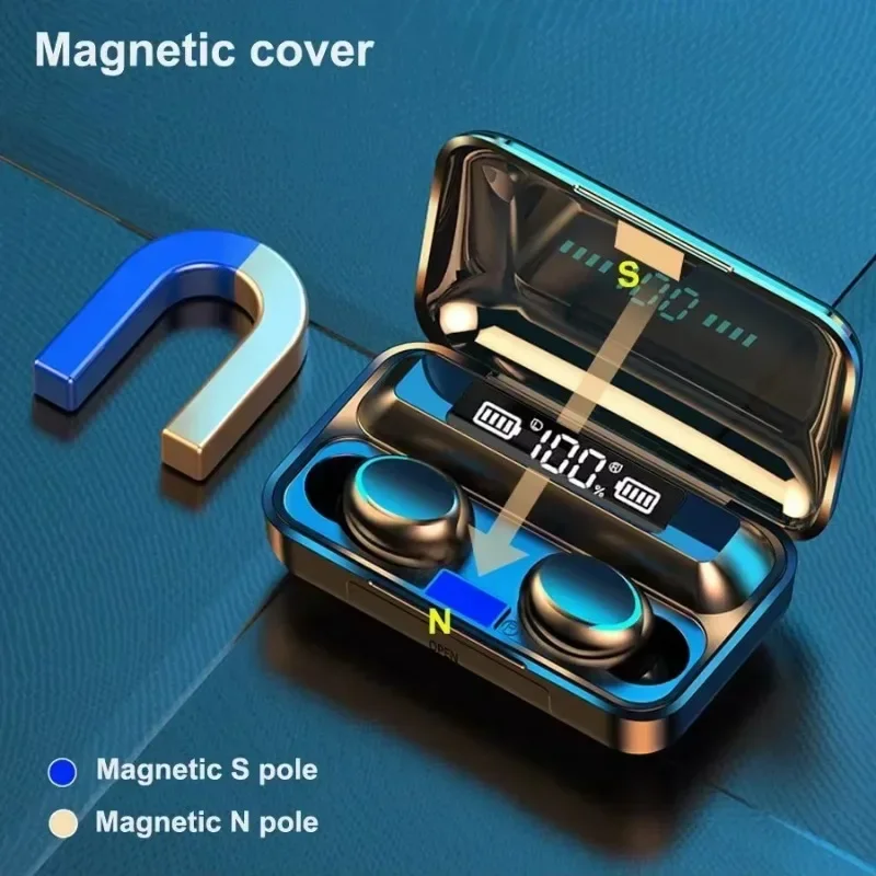F9 Sport Wireless Bluetooth Earbuds Waterproof Noise Cancelling Stereo Headphones - Image 2