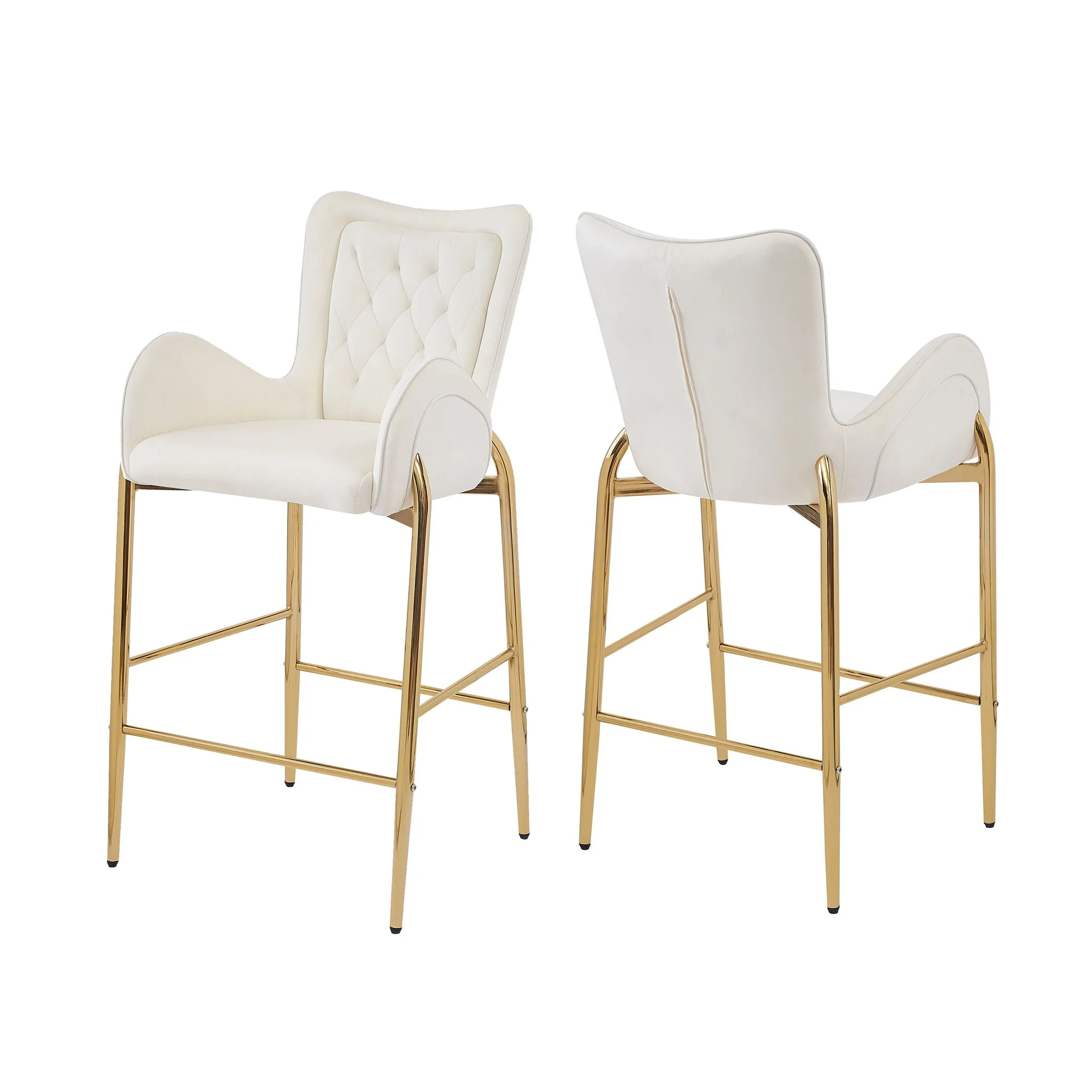 Fabric Counter Height Bar Stools (Set of 2) - Image 2