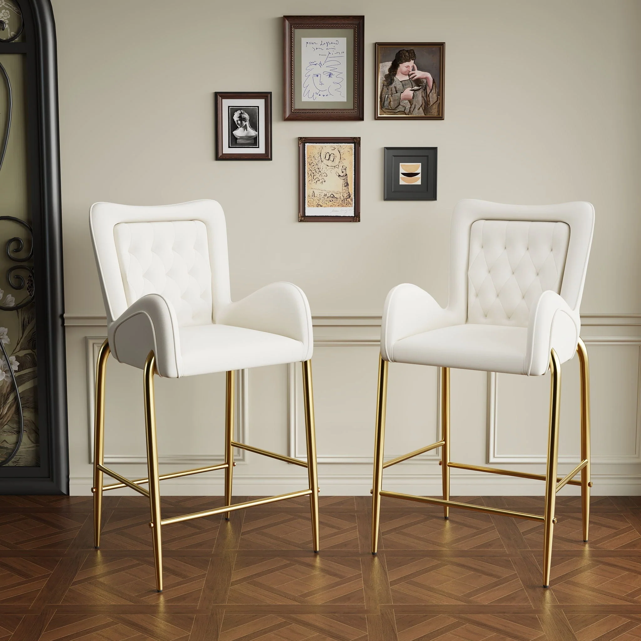 Fabric Counter Height Bar Stools (Set of 2) - Image 9