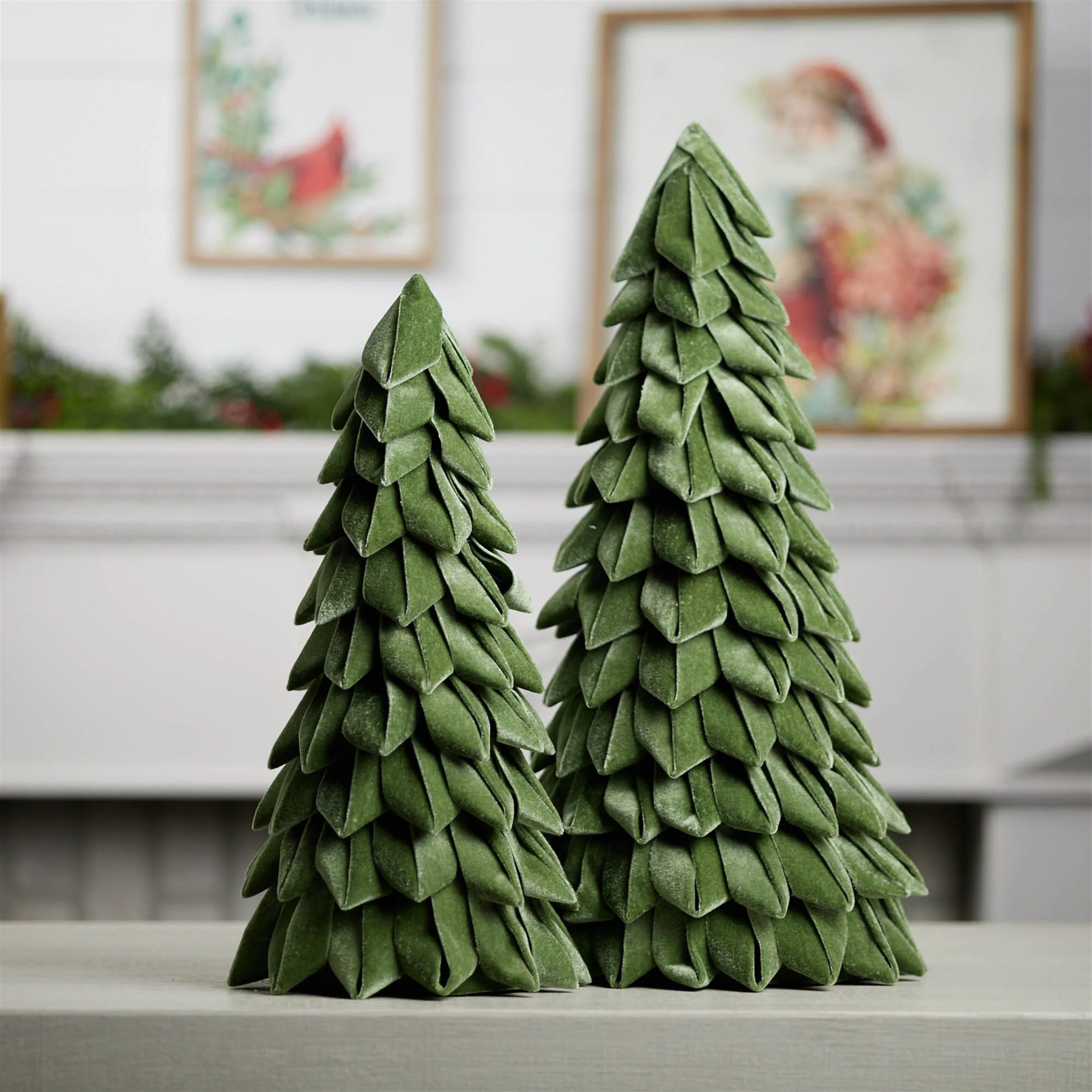 Fabric Pine Tree (Set of 2) - 15.5" + 19.75" H - Image 4