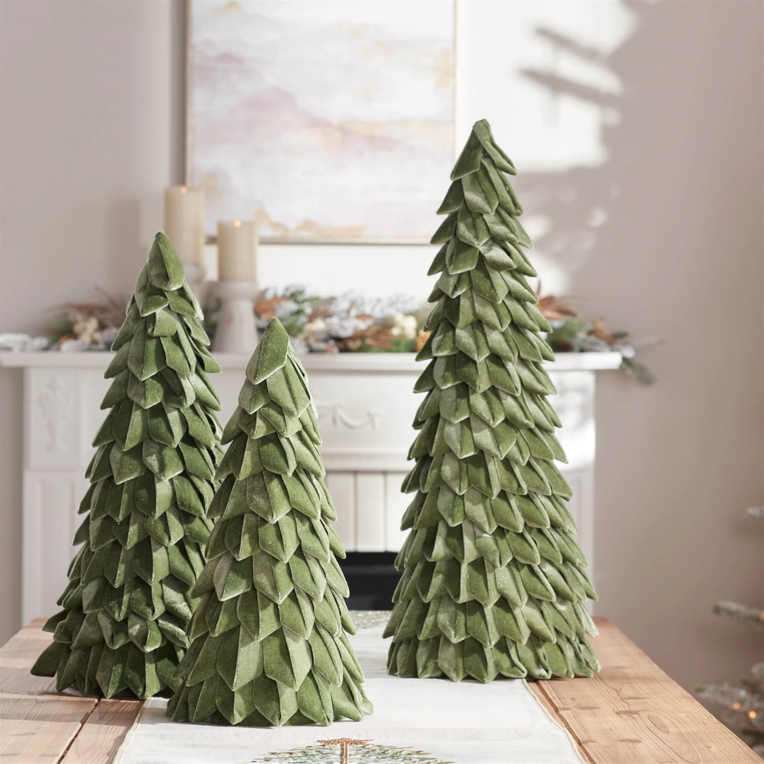 Fabric Pine Tree (Set of 2) - 15.5" + 19.75" H - Image 5