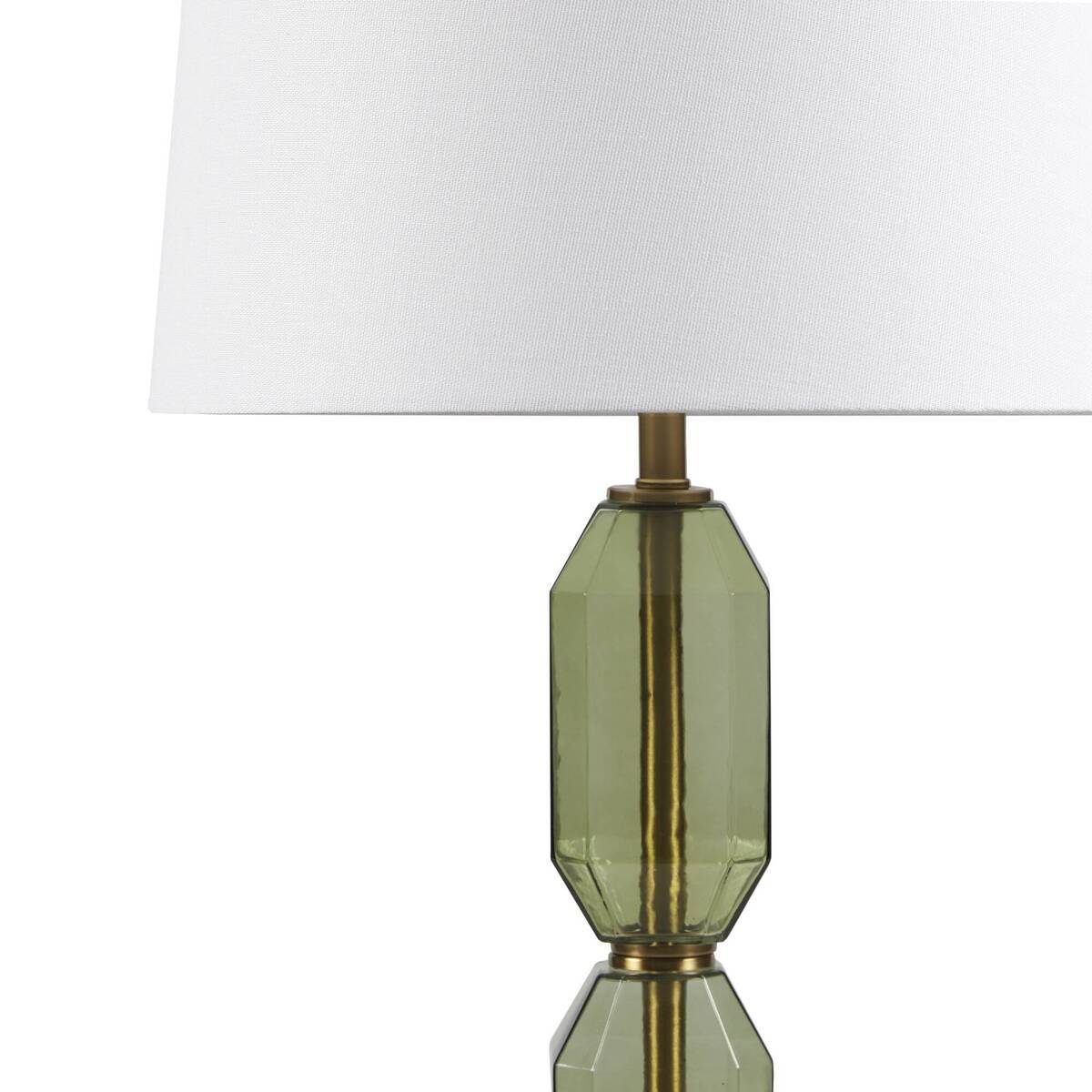 Faceted Green Glass Table Lamp - Image 12