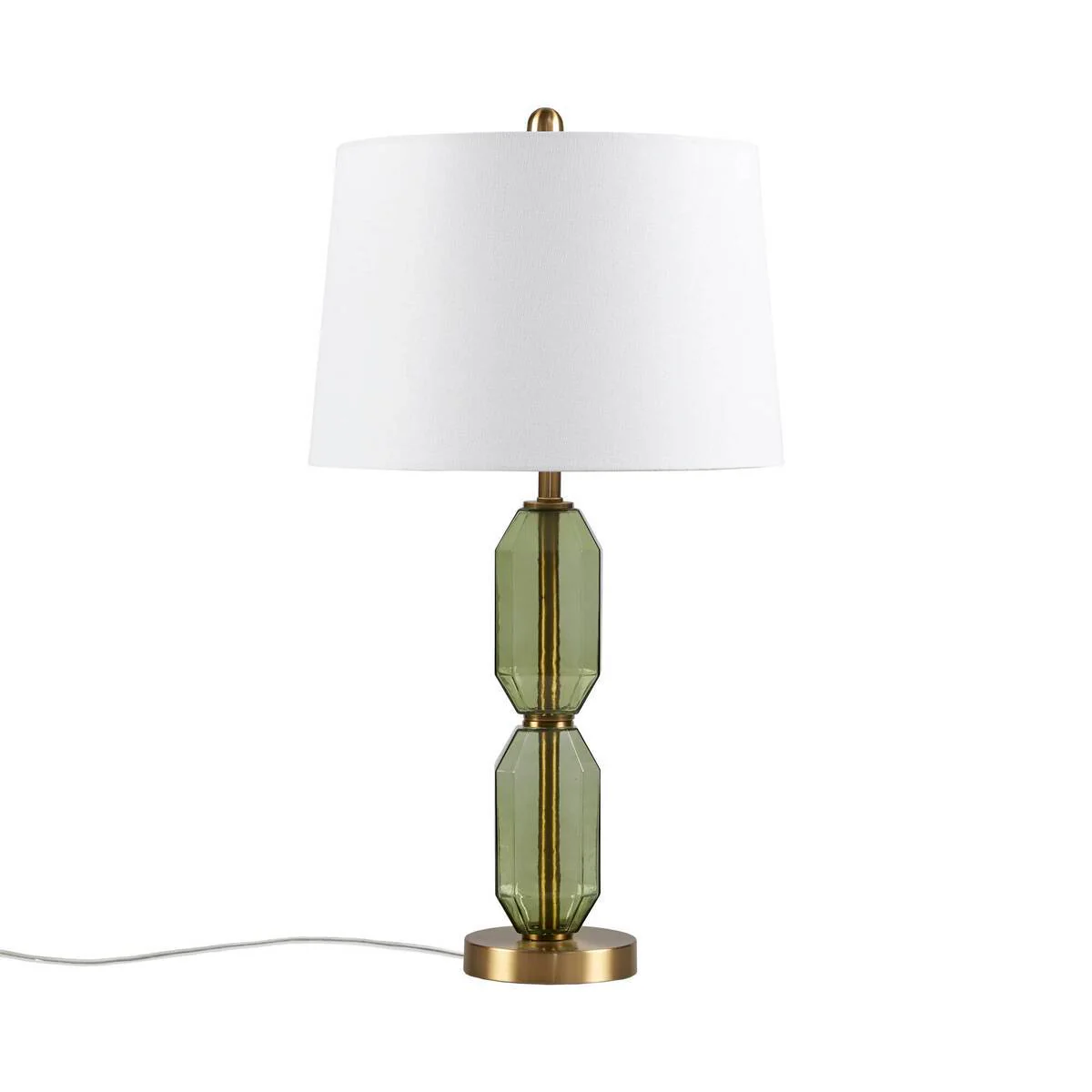 Faceted Green Glass Table Lamp - Image 13